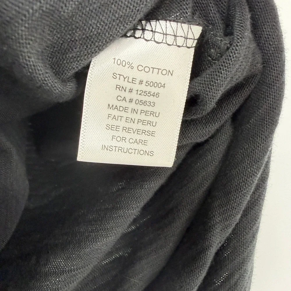 Escape by Habitat Skirt Women L Black Cotton Slub Knit Minimalist Lagenlook Cozy